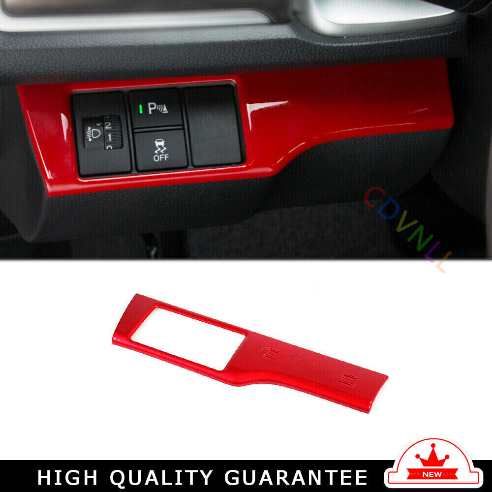 Headlight Button Frame Cover Trim 1PCS for Honda for Civic 10th 2016-2021 Bright Red