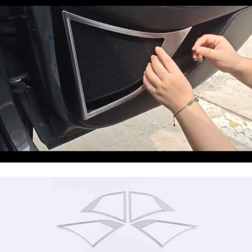 for Hyundai Sonata 2020-23 Matte Silver Inner Door Speaker Horn Frame Cover Trim