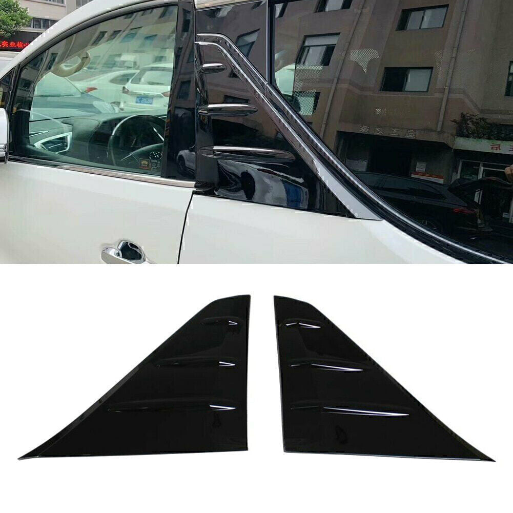 2Pcs B-Pillar Molding Cover Trim Mirror Fit for Toyota Alphard Vellfire 2016-19 2018