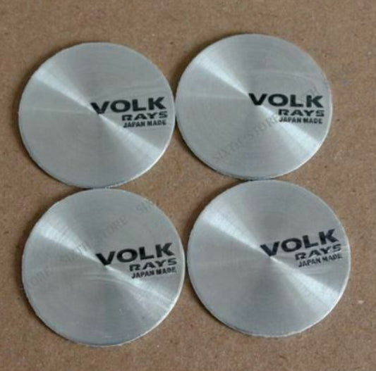 4x60mm Weds Sport Black Chrome Edge Covers, Decal Badges, Wheel Center Covers, Hub Covers