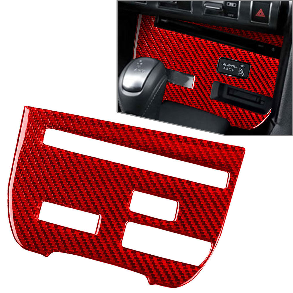 Central Console CD Panel Cover Trim for Nissan GTR R35 2008-2016 Carbon Red RHD