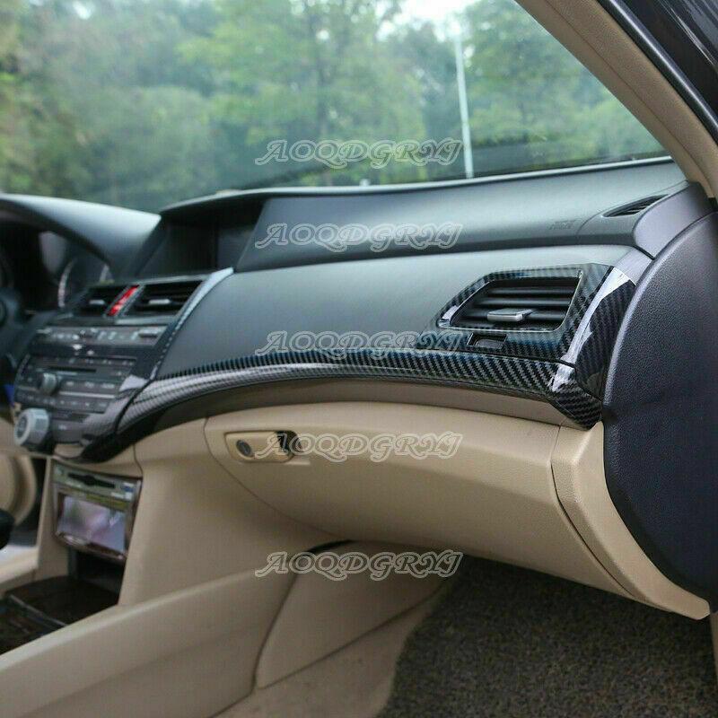 for Honda Accord 4DR 2008-12 Carbon Look Central Console Dashboard Strip Trim
