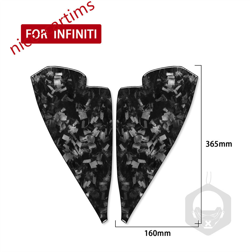 Forged Carbon Fiber Door Buffer Cushion Mat Cover for Infiniti G37 Sedan 2007-09
