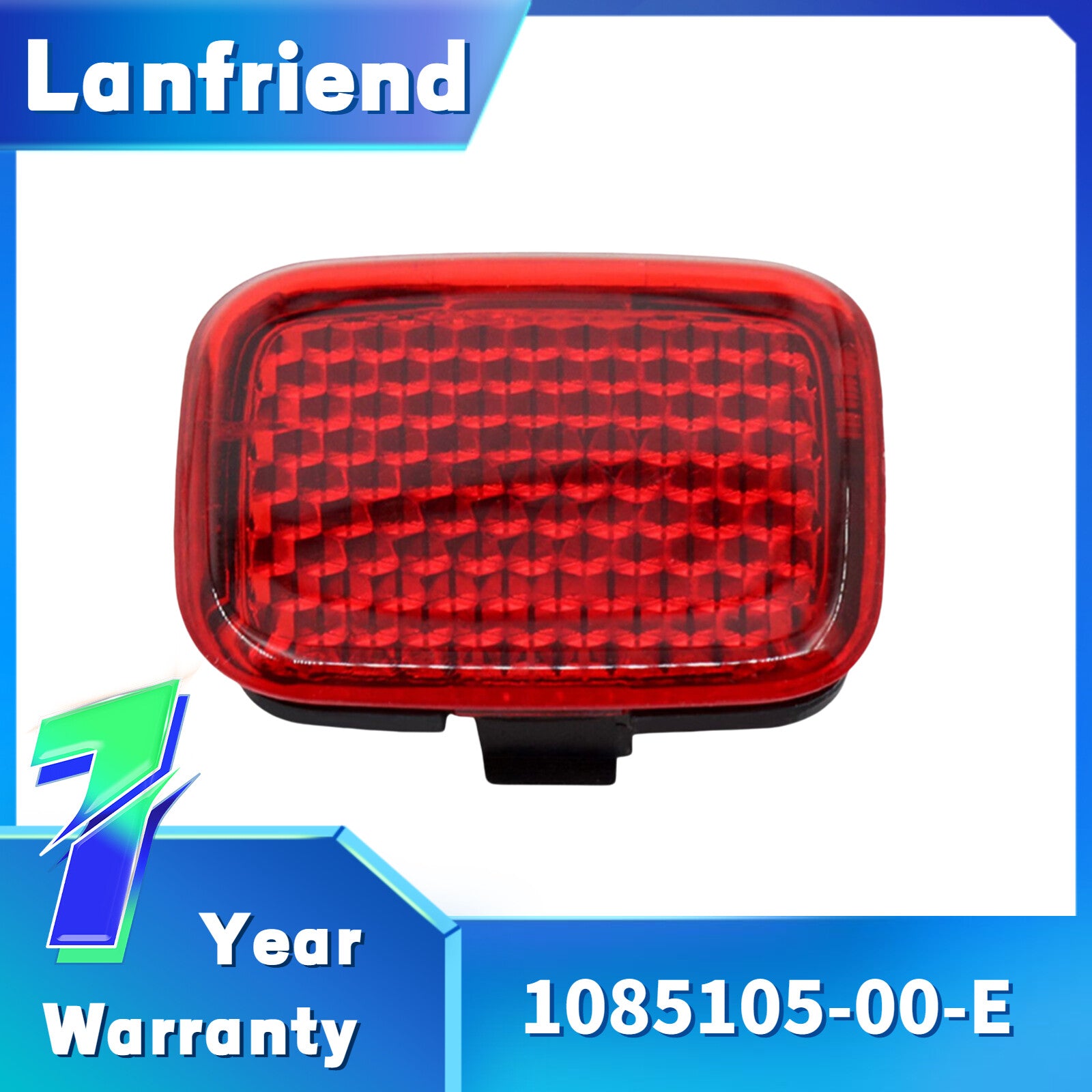 1085105-00-E Fit For MODEL 3/Y FRONT LEFT SIDE DOOR PANEL REFLECTOR RIGHT RED