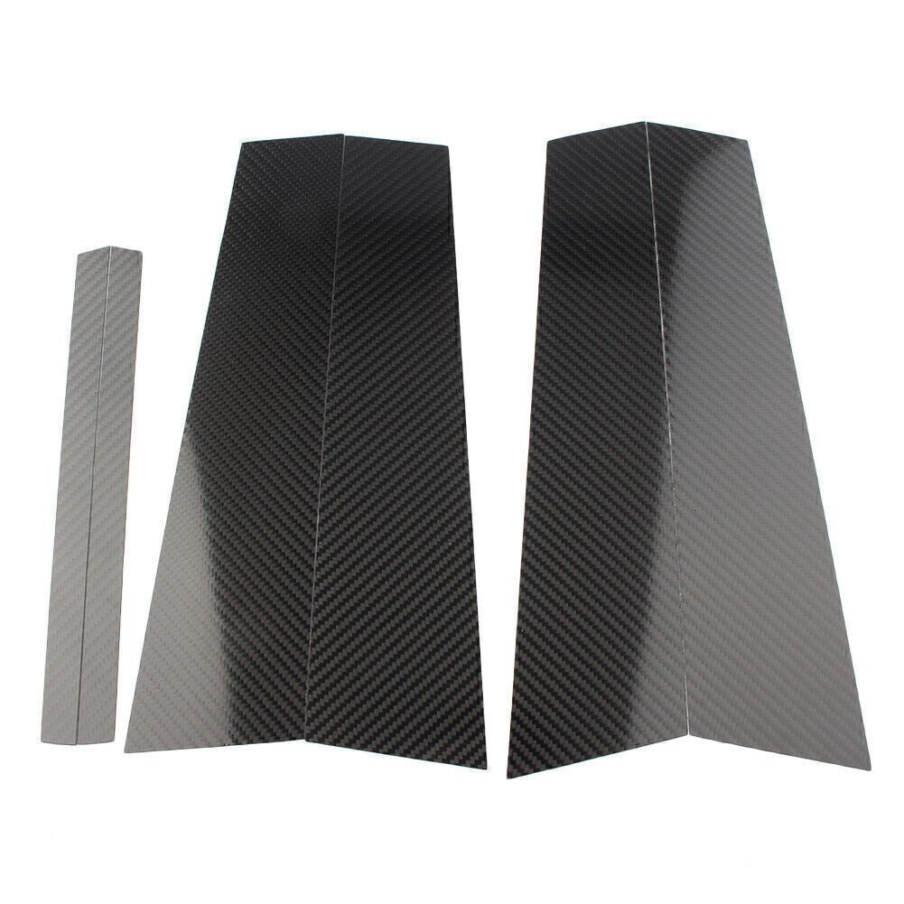 Window B Pillar Trim Cover Decoration Carbon Fiber Fit for Mercedes-Benz GLA 2013-18