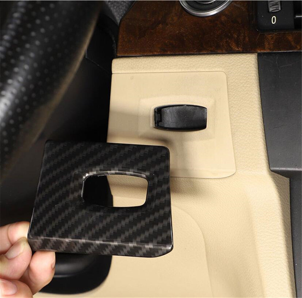Carbon Fiber ABS Key Hole Ignition Switch Cover for BMW 3 Series E90 E92 2005-12