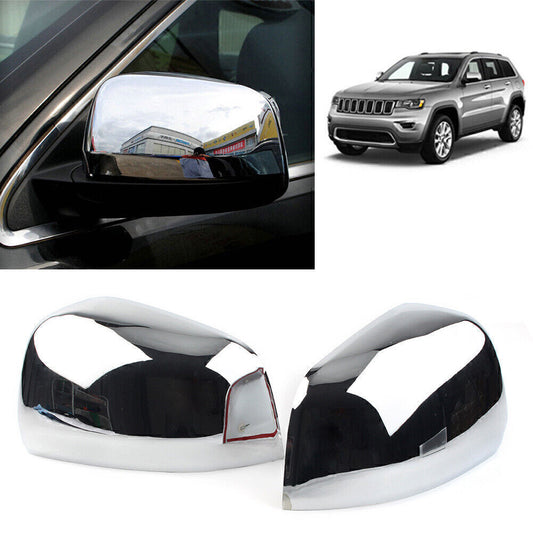 Chrome Door Side Rear View Mirror Trim Cover for Jeep Grand Cherokee 2011 - 2017