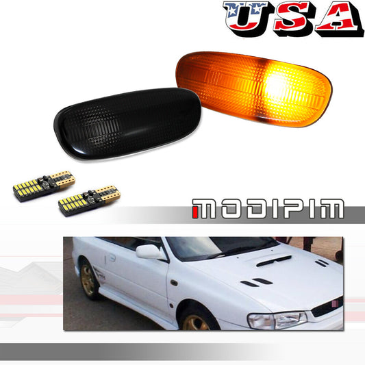 Suitable for 93-01 for Subaru Impreza GC GM GF Smoke Amber LED Front Marking Signal Lights
