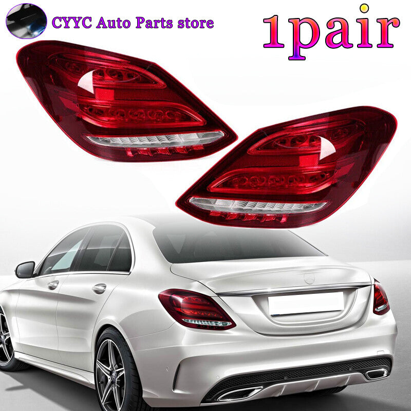 Rear Tail Lights Turn Signal Light Pair for Benz C-class W205 C300 2014-2018
