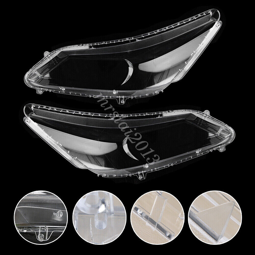 Pair Headlight Cover Headlamp Lens Replacement For 2013 2014 2015 for Honda for Accord