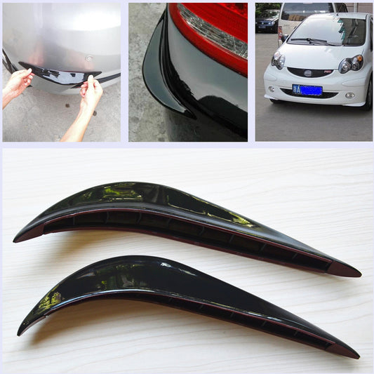 2Pc Streamline Car Front Back Bumper Anti-rub Cover Sticker Protector Guard Pad
