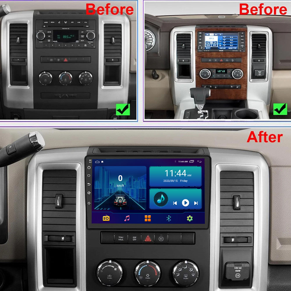 Android Auto Carplay Car Stereo Radio GPS Screen BT for Dodge for RAM 1500 2009-2012