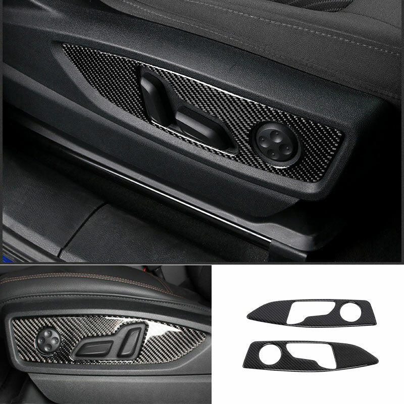 New Real Carbon Fiber for Seat Adjustment Button Panel Trim for Audi Q5 2018-2021