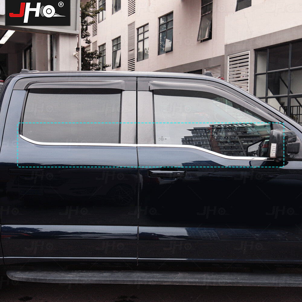 Stainless steel Chrome Car Window Strip Trim Cover for Ford F150 2022+