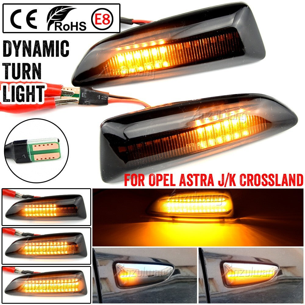 Dynamic Side Marker Turn Light for Opel Astra J Crossland Grandland Insignia