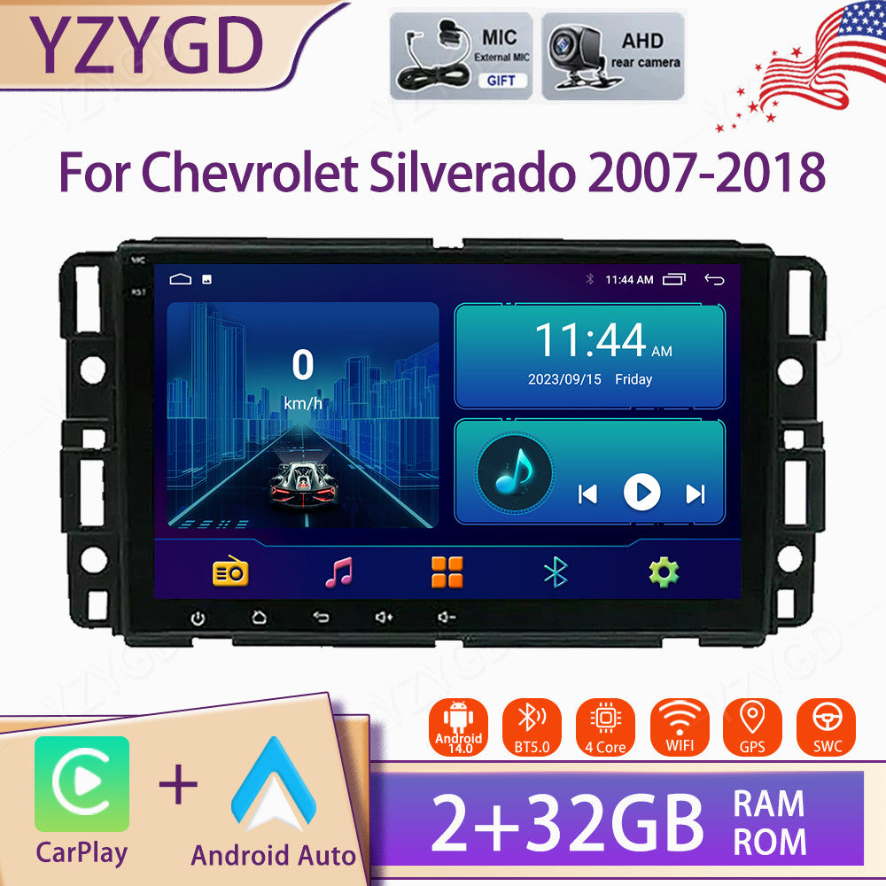for Chevrolet Silverado 2007-2018 Android Carplay Car Stereo Radio Screen GPS BT