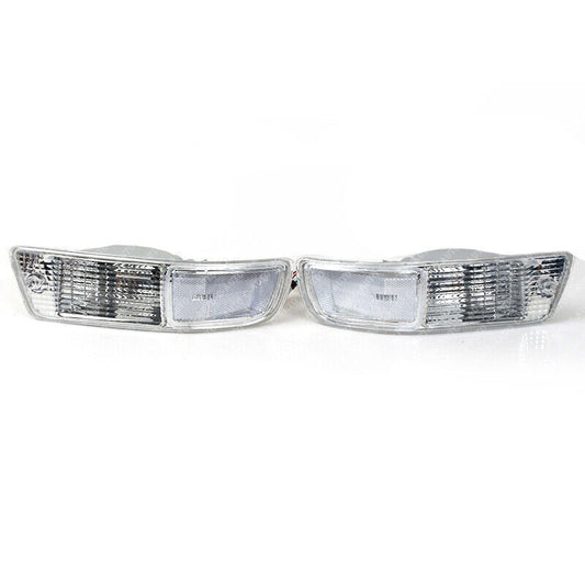Pair White Front Bumper Fog Lamp without bulb No Wire for Toyota RAV4 1998-1999