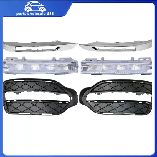 6-piece L + R front fog light grille trim cover set for 2013-15 for Benz X204 GLK350