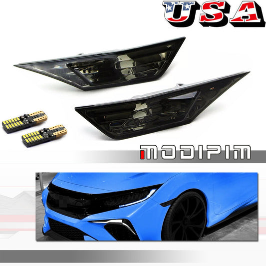 Suitable for 2016-2021 for Honda civilian vehicle smoked side marker lights, rotating signal lights with LED strips.