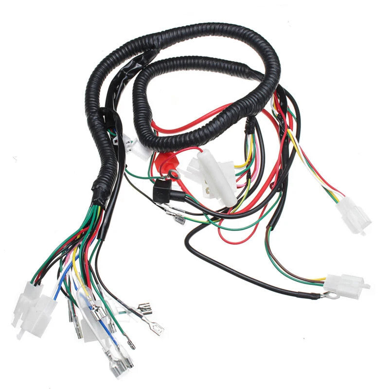 Motocross Electric Wiring Harness Wire Loom CDI Stator Kit For 125/150/200/250CC