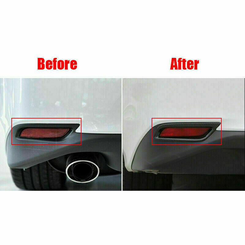 Carbon Look Rear Bumper Fog Light Lamp Cover for TOYOTA for CAMRY 2018-2023 L/LE/XLE