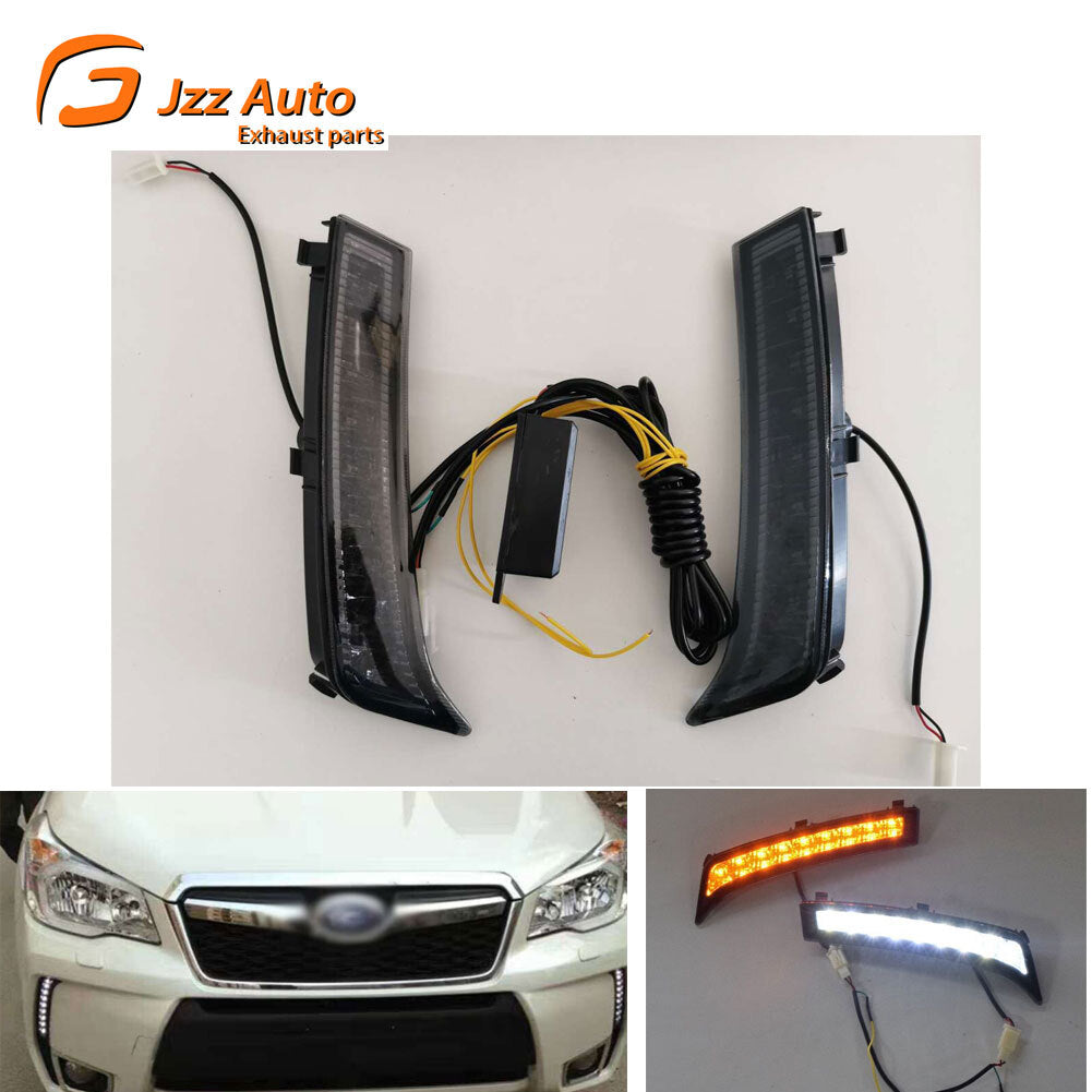 LED White DRL Daytime Running Lights Fog Lamp for Subaru Forester 2013-2018 14