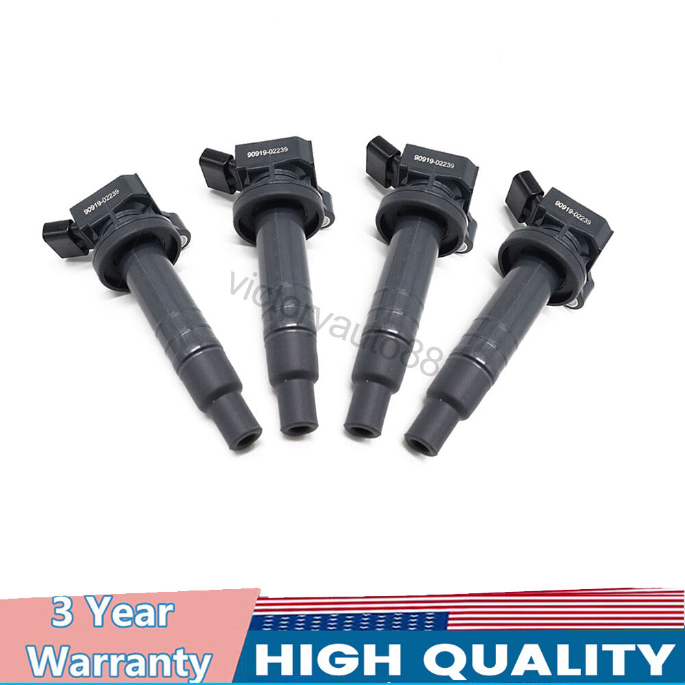 4-piece ignition coil kit for Toyota for Corolla Celica Matrix 1.8L (00-08 90919-02339-)