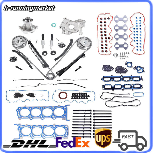 Timing Chain Kit Head Gasket Bolts for 5.4L for Ford Expedition F150 F250 F350 04-06