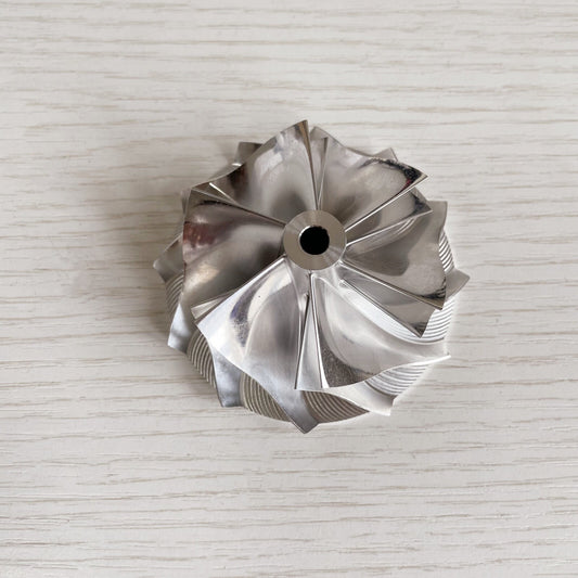 K16 54.20/66.57 mm 6+6 blade turbine milling/aluminum 2618/billet compressor wheel