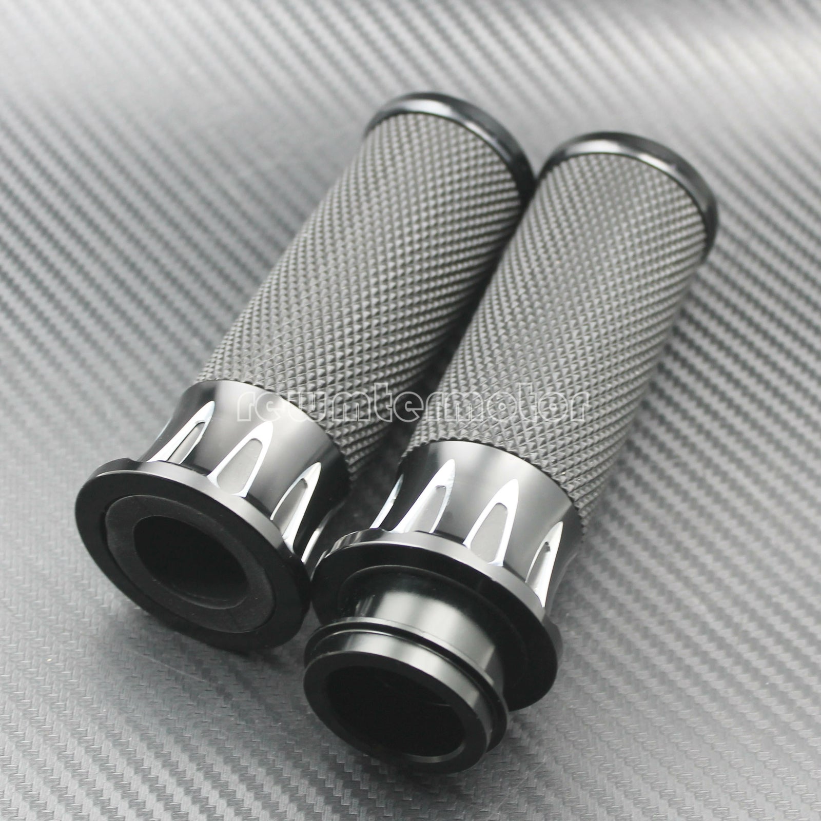 1 25mm Black Handle Bar Hand Grips Fit for Harley Touring Softail Dyna CVO