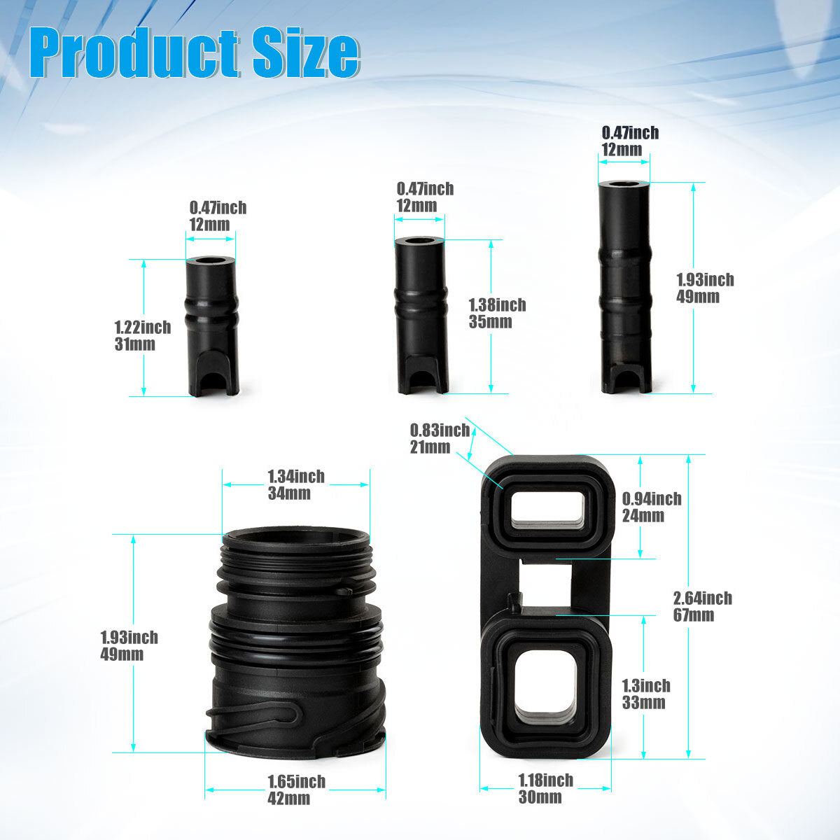 6PCS Valve Body To Case Sleeve Seal kit Mechatronic Kit For 2004 for BMW 530i 3.0L