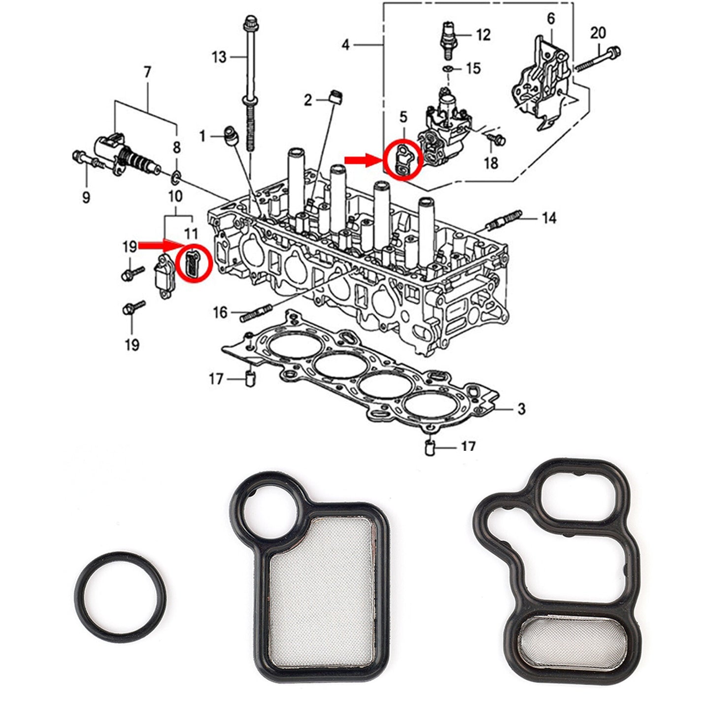 Valve Cover For VTEC for Acura for Honda for Civic TSX Accord Element 2.0L /2.4L Gaskets Kit