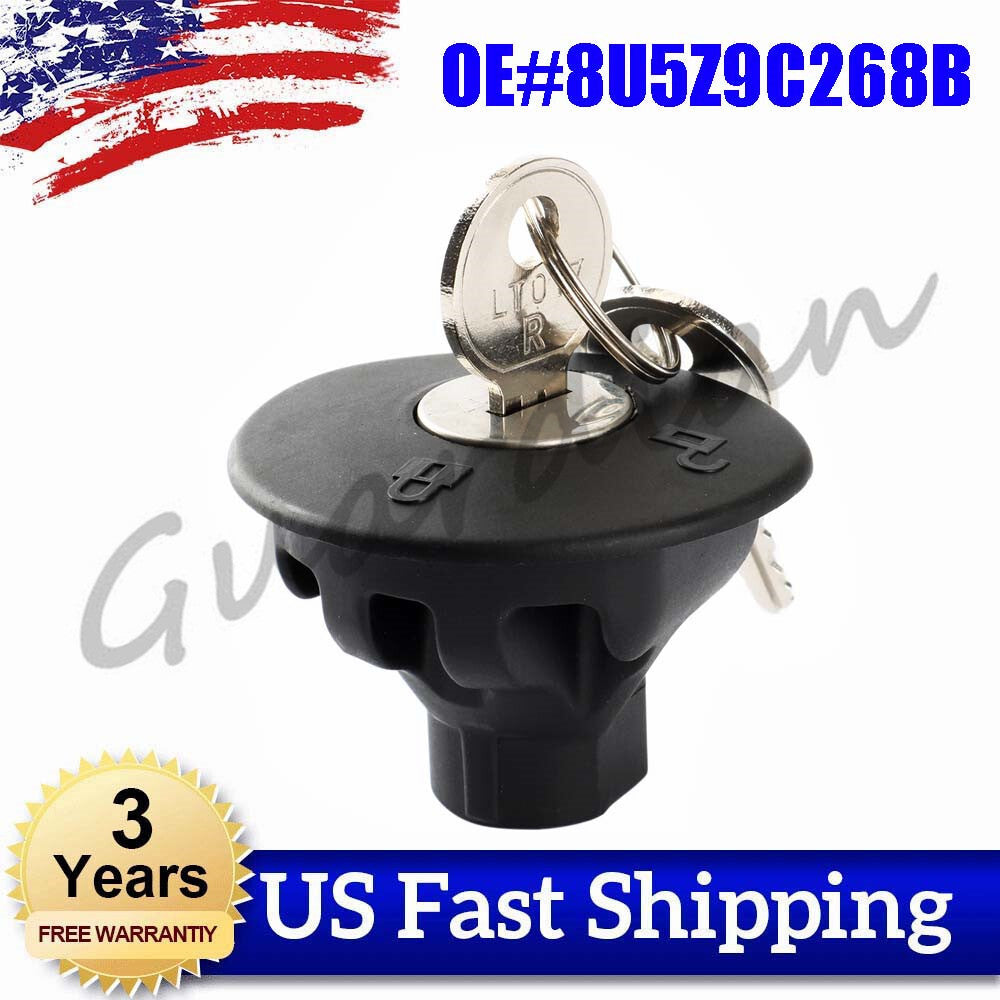 8U5Z9C268B Locking Gas Fuel Tank Plug Cover Cap with 2 Keys for Mercury for Lincoln