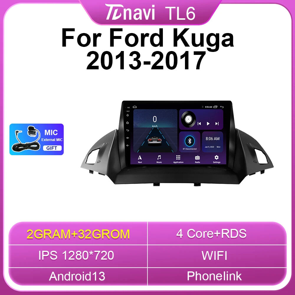 Car Radio for Ford C-MAX Kuga 2 Escape 3 Multimedia Player Android GPS Navi Auto