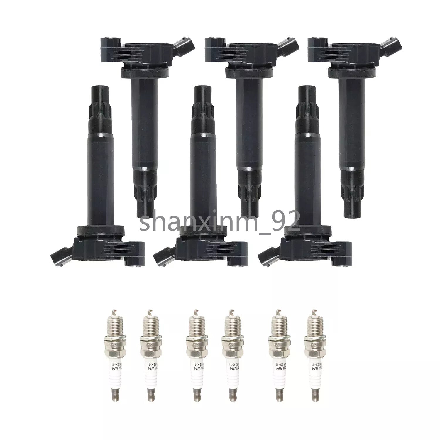 Set of 6 Ignition Coil  Platinum Spark Plug for 2005-2006 for Toyota for Camry UF506