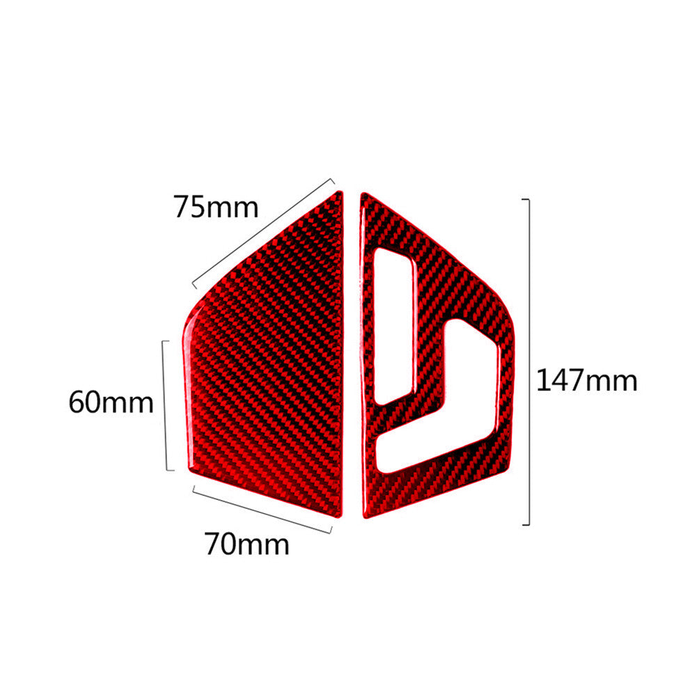 Red Carbon Fiber Door Buckle Trim for Mercedes-Benz W204 2007-2013 Type A