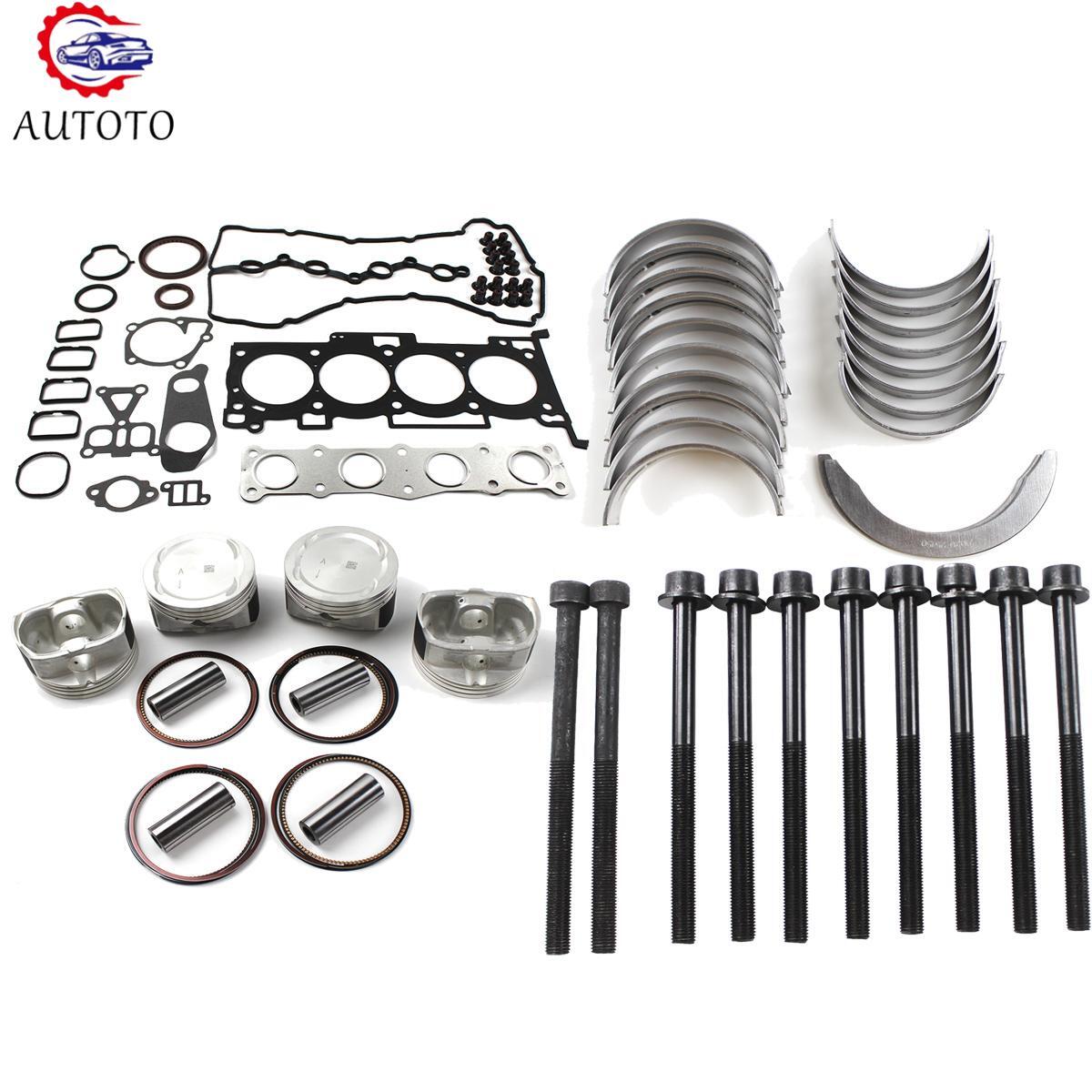 G4KE Engine Overhaul Rebuild Kit - Bearing Set Head Bolts Set Fits for Hyundai