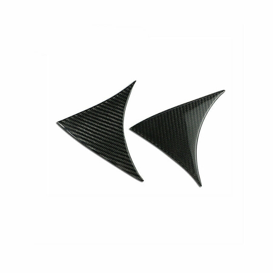 2PCS Carbon Fiber Rear Window Spoiler Wing Trim Fit for Mazda 3 Axela 2013-2016
