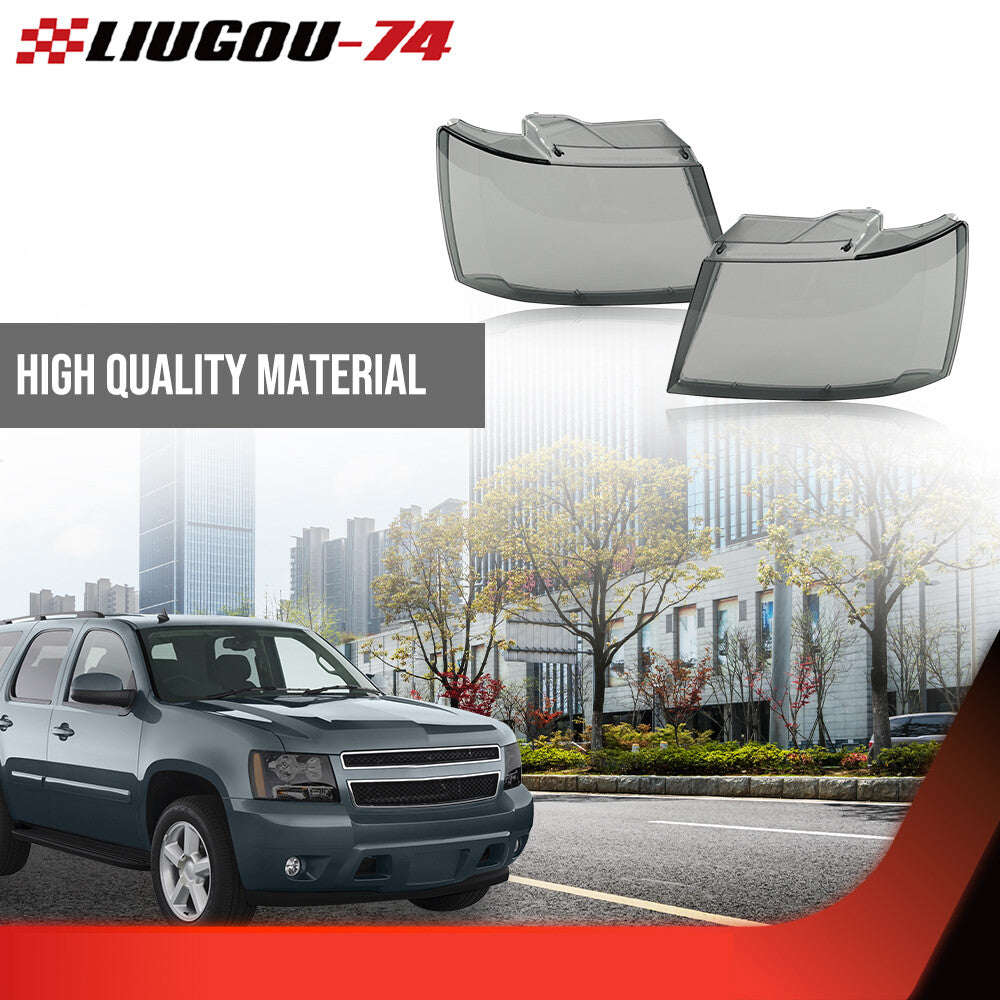 Suitable for 2007-2014 for Chevrolet Tahoe suburban headlights, lenses, and smoke covers (USA).