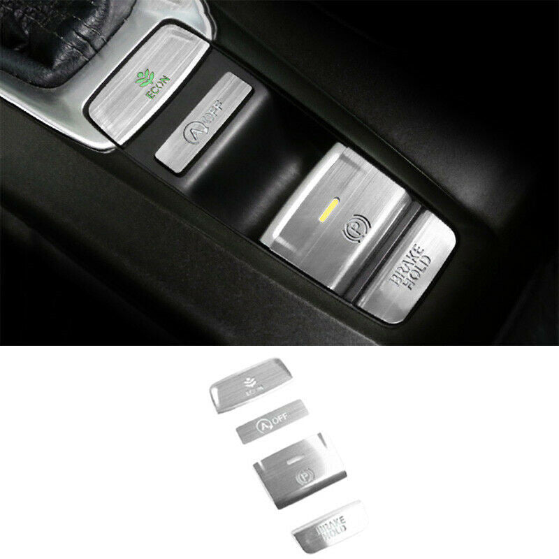 for Honda Accord 2018-2022 Aluminum Central Control Gear Button Stickers Trim 4p