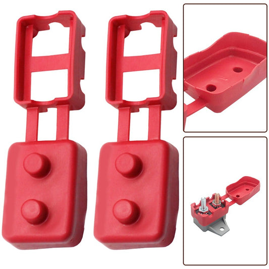 2Pcs Circuit Breaker Cover Protective Sleeve 12V 24V Automatic Reset Stud Type