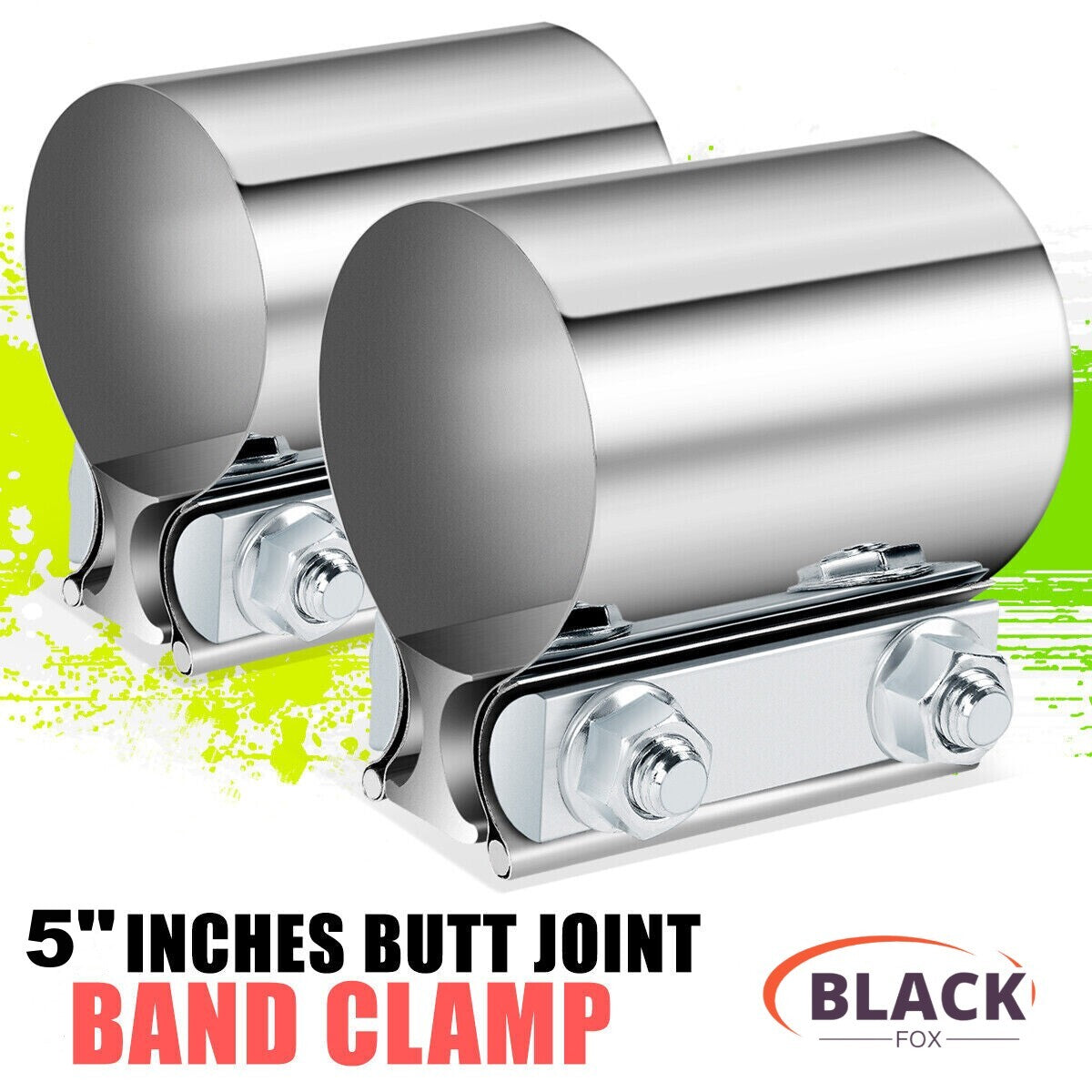Butt combined exhaust with jacketed muffler connection seal clip for 5-inch OD pipes