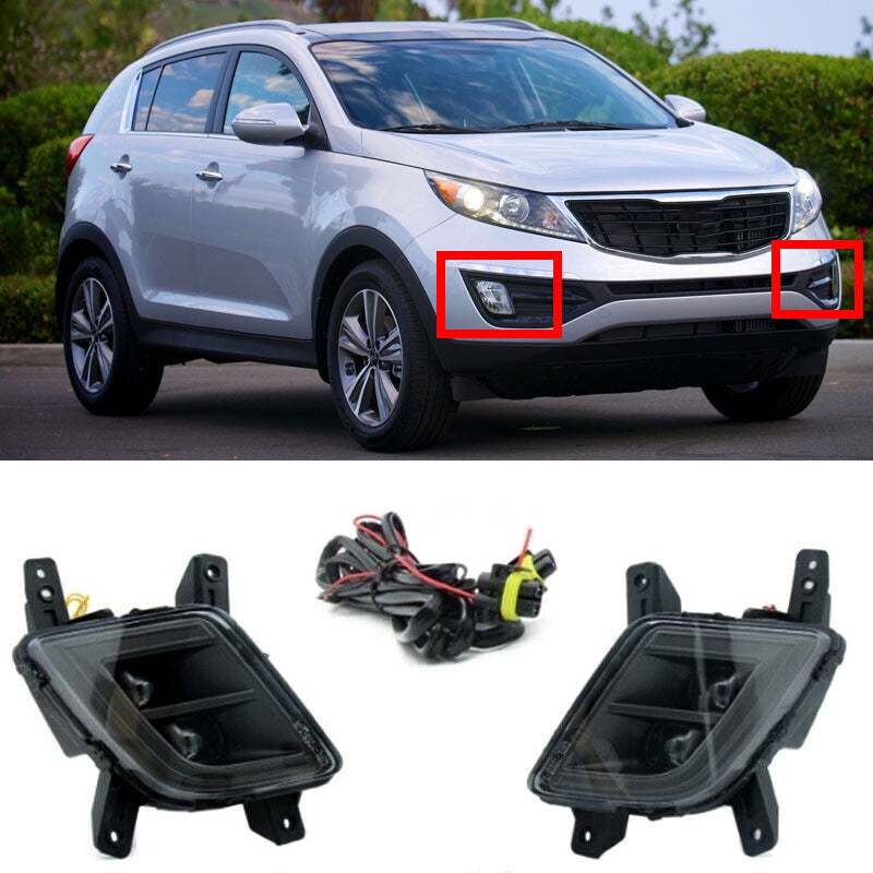for Kia Sportage 2011-2016 LED Daytime Running Lights DRL Fog Lamp Turn Signals