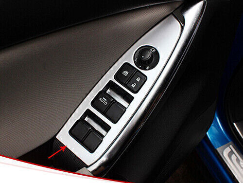 for Mazda CX-5 2013-15 Matte Silver Inner Window Lift Lock Switch Panel Trim 4X