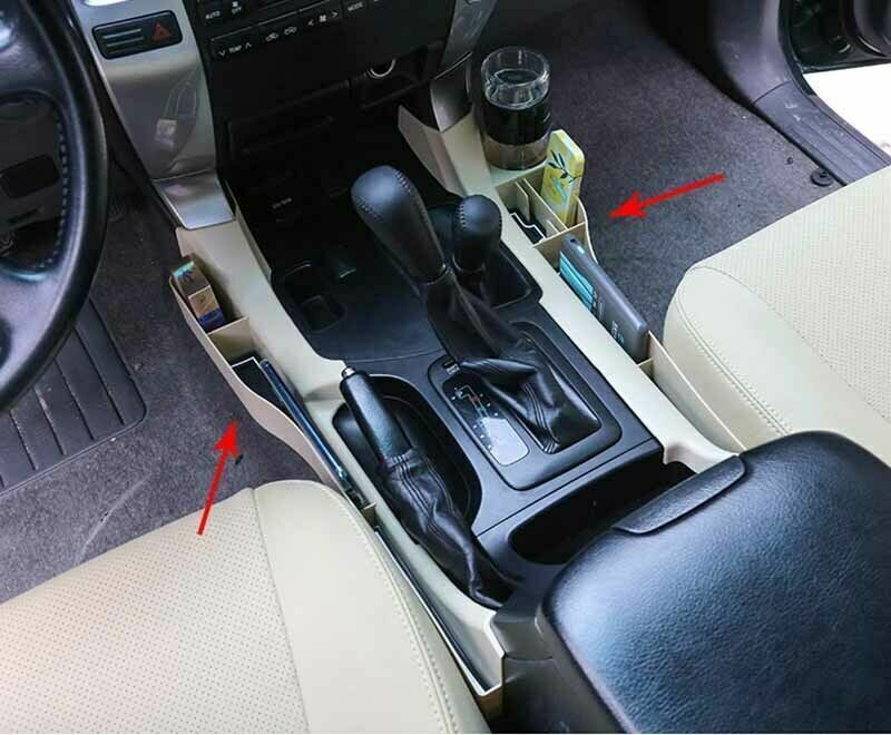 For Prado FJ/LC120 2003-09 Beige Front for Seat Gap Catcher Storage Box Cup Holder2