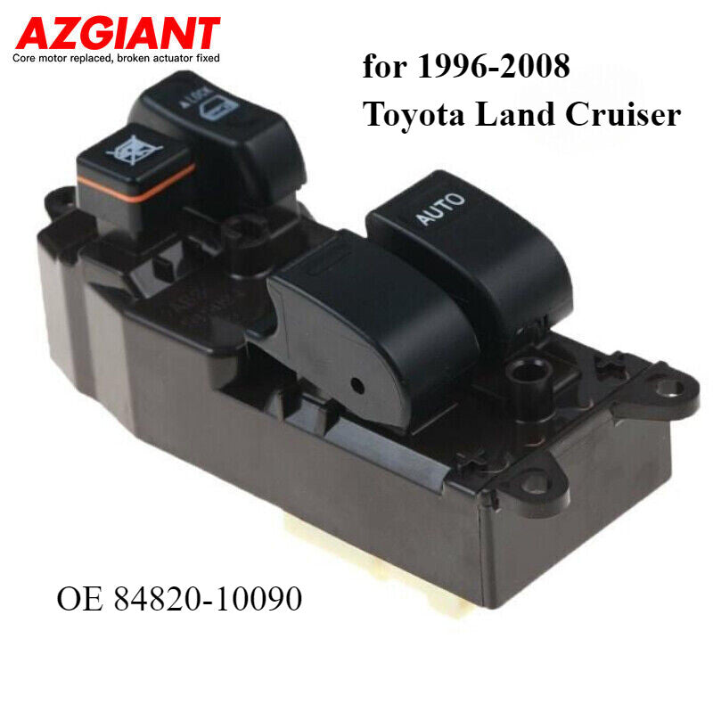 The front right driver's side power window switch is compatible with 1996-2008 for Toyota Land Cruisers.