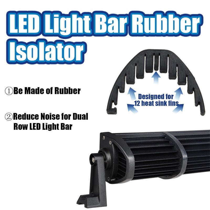 5x Silencer Rubber Isolator Reduce Noise For 50 52in LED Light Bar Off Road US