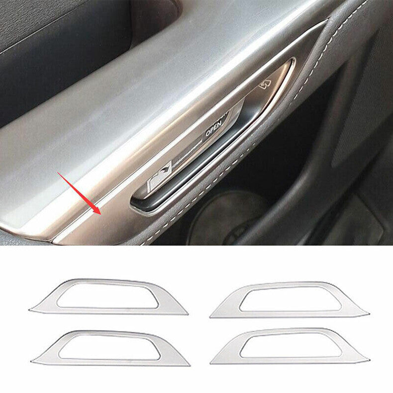 for Lexus NX250 350 450h 2022-24 Silver Steel Inner Door Handle Frame Trim 4pcs