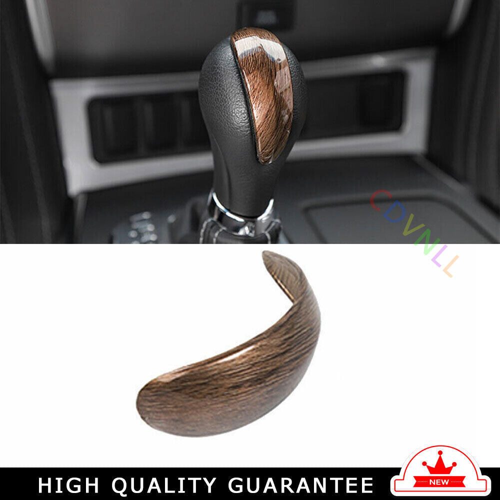 Gear Shift Knob Head Cover Trim 1PCS for Nissan Armada Y62 2017-2020 Wood Grain