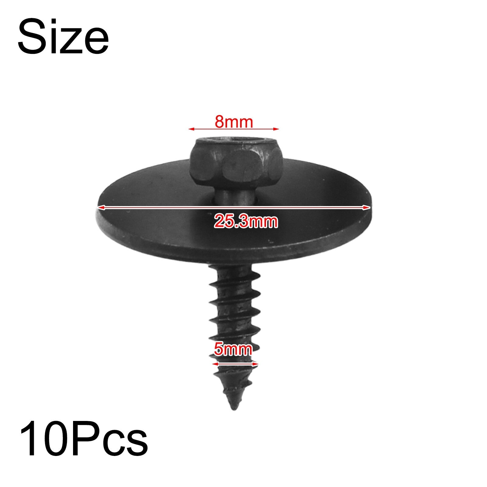 10-pack of 8mm hex bolts suitable for Mercedes underbody protection metal bolts 2019900536